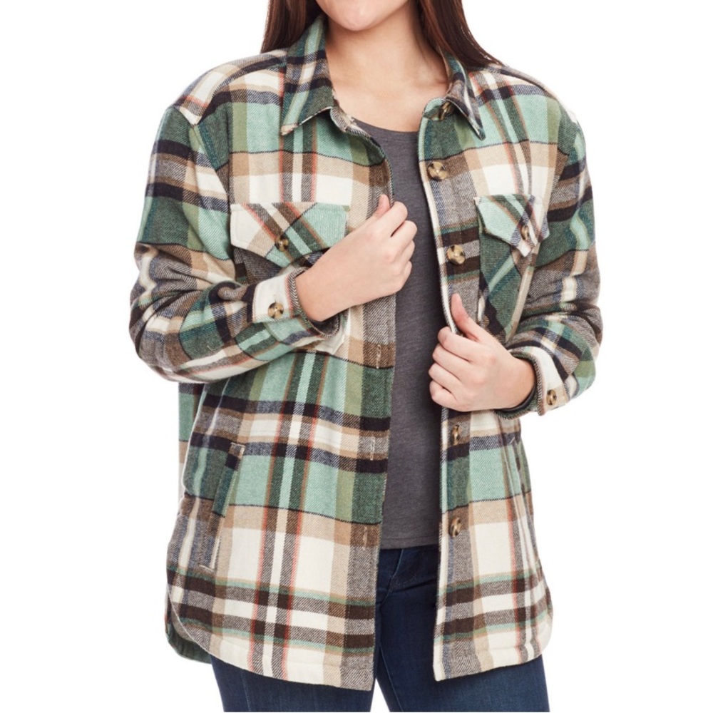 Member’s Mark Ladies Plaid Shirt Jacket 💚